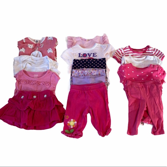 Gymboree Other - Baby girl pink clothes bundle, 3-6 months